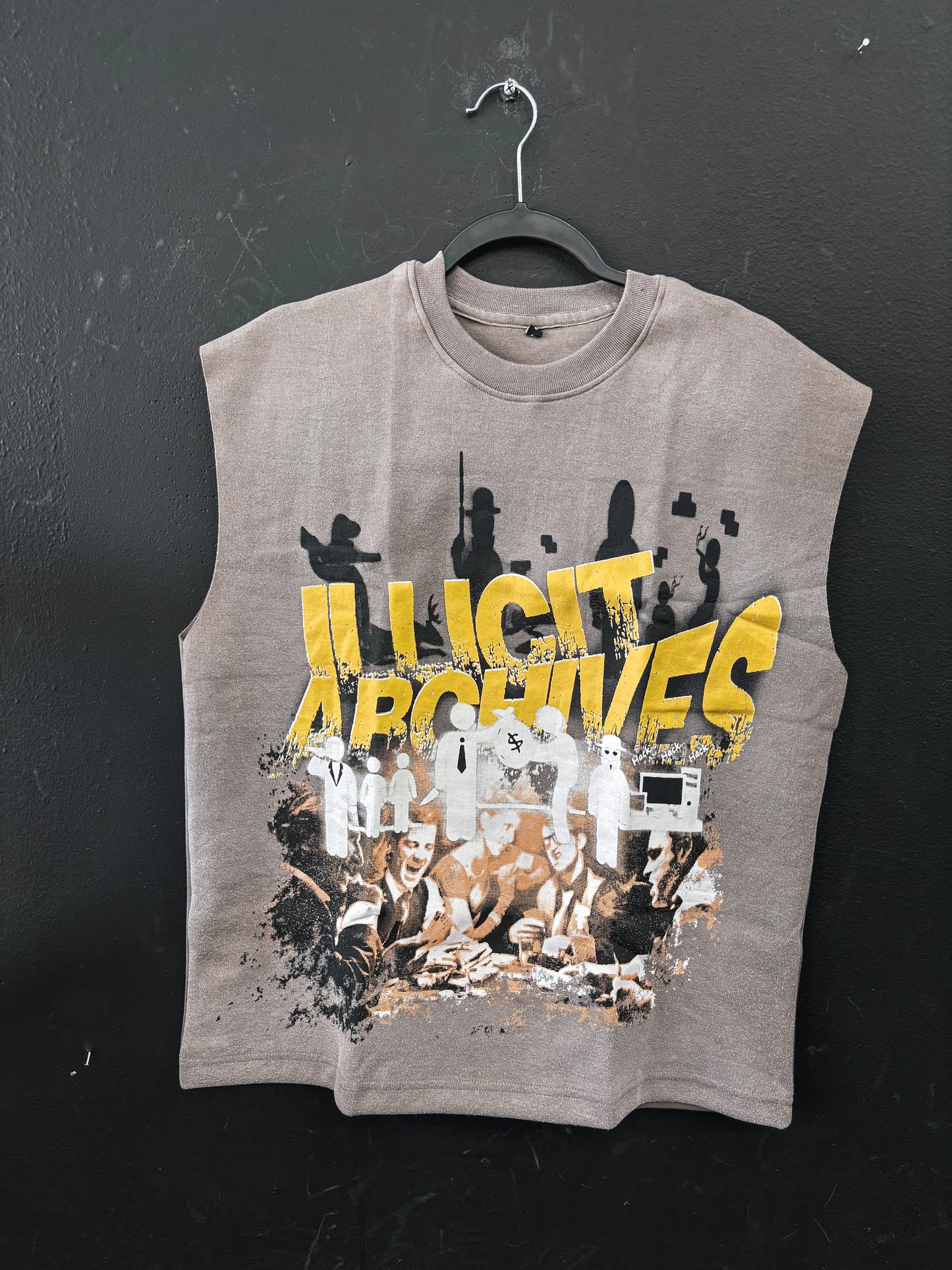 Grey Washed Muscle Tee